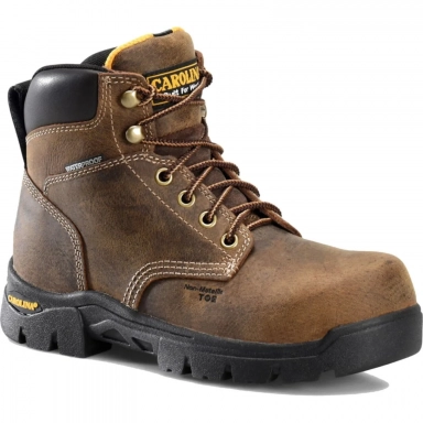 Carolina Womens Brown 6 Waterproof Composite Toe Lace Up Work Boot