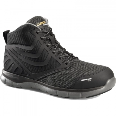 Carolina Mens Black Premium Leather Aluminum Toe Sneaker