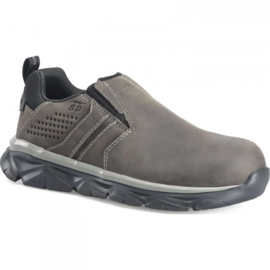 Carolina Mens Premium Leather Composite Toe Work Shoe Grey