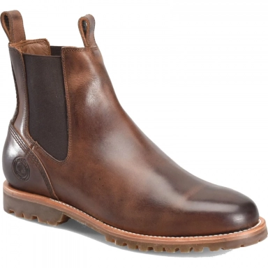 Carolina Mens Brown Premium Leather Safety Toe Chelsea Boot