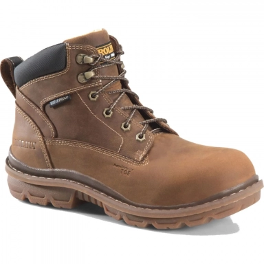 Carolina Mens 6 Inch Composite Safety Toe Waterproof Work Boot Brown
