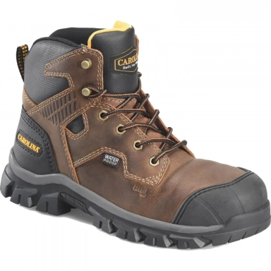 Carolina Mens 6 Inch Brown Leather Steel Toe Waterproof Work Boot