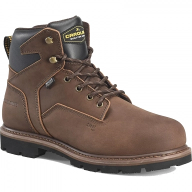 Carolina Mens 6 Inch Brown Premium Leather Steel Toe Work Boot