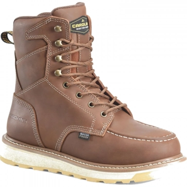 Carolina Mens 8 Inch Leather Safety Toe Waterproof Work Boot
