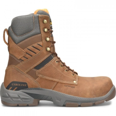 Carolina Mens Brown Leather Carbon Composite Toe Waterproof Work Boot