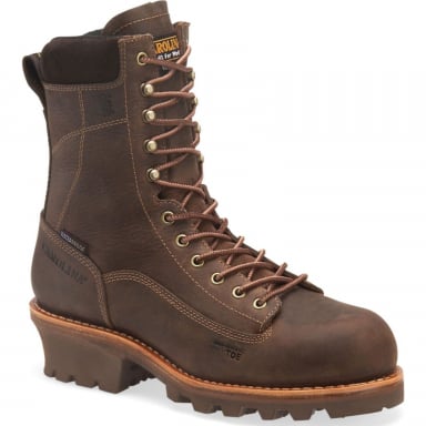 Carolina Mens 8" Birch Insulated Waterproof Composite Lace-to-Toe Logger Boot CA7521