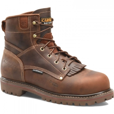 Carolina Mens Brown 6 Waterproof Insulated Composite Toe Lace Up Work
