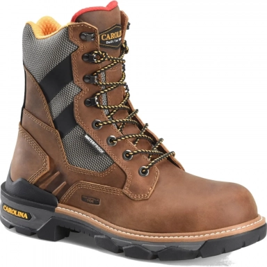 Carolina Mens 8 Inch Composite Safety Toe Waterproof Work Boot Brown