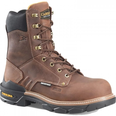 Carolina Mens 8 Inch Brown Leather Composite Toe Waterproof Work Boot