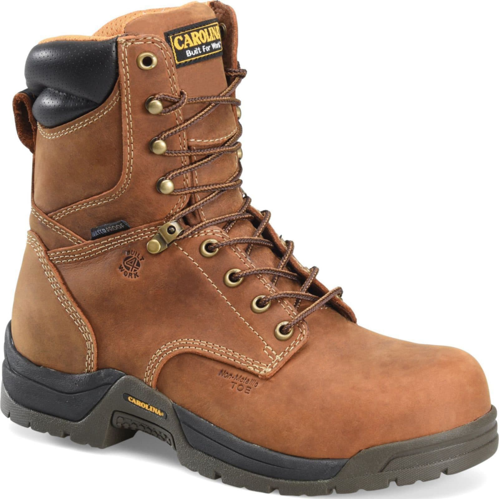 Shop Carolina Mens Waterproof Brown SlipResistant Work Boot CA8020