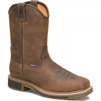Carolina Mens 10 Inch Leather Safety Toe Waterproof Work Boot