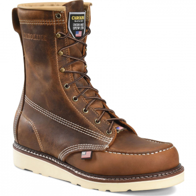 Carolina Mens 8" Amp Steel Toe Moc Toe Wedge Work Boot CA8512