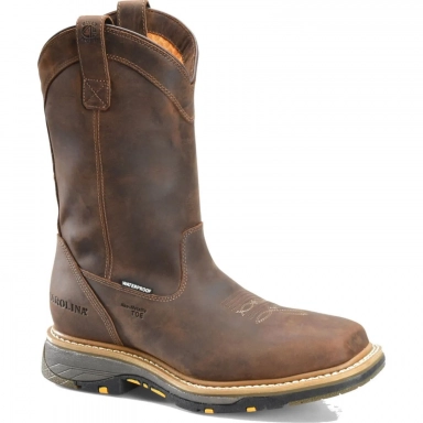 Carolina Mens 11 Inch Brown Leather Composite Toe Waterproof Work Boot