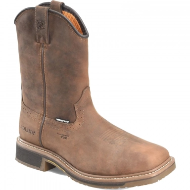 Carolina Mens 10 Inch Brown Leather Composite Toe Waterproof Work Boot