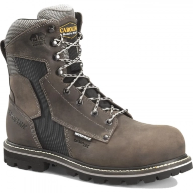 Carolina Mens 8 Inch Composite Toe Waterproof Insulated Work Boot Grey