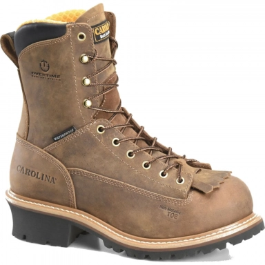 Carolina Mens 8 Inch Composite Toe Waterproof Lace-To-Toe Logger Work
