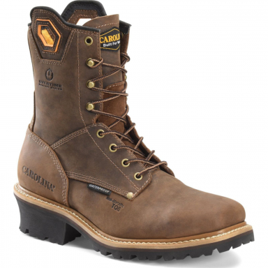 Carolina Mens 8" Coppice Waterproof Comp Toe Square Toe Logger Boot CA9855
