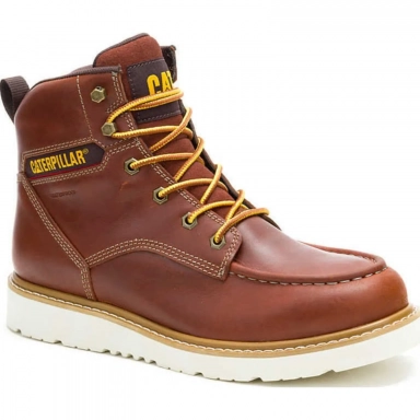Caterpillar Mens Reclaimer Wedge Waterproof Sudan Brown Work Boot