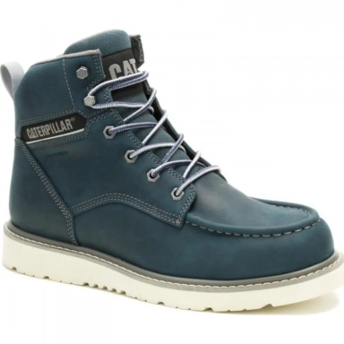 Caterpillar Womens Reclaimer Wedge Waterproof Work Boot Blue