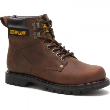 Caterpillar Mens Second Shift Work Boot Brown