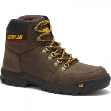 Caterpillar Mens Outline Work Boot Brown