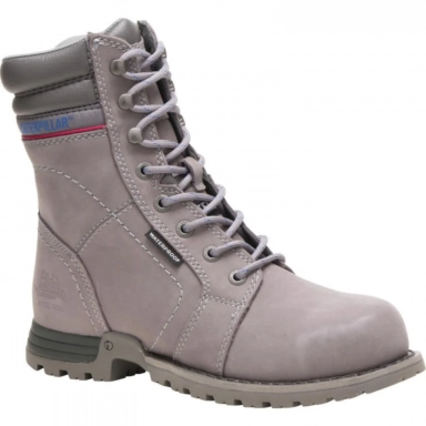 Caterpillar Womens Echo Waterproof Steel Toe Work Boot Grey