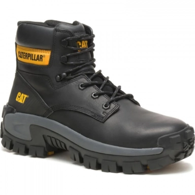 Caterpillar Mens Invader Hi Steel Toe Work Boot Black