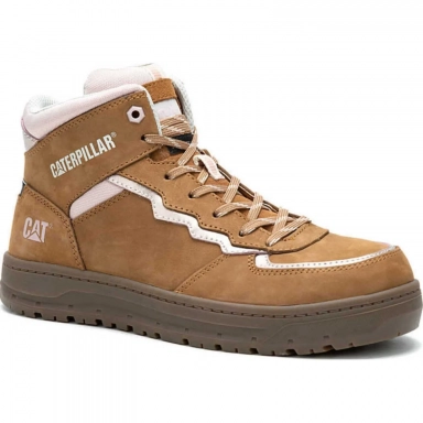 Caterpillar Womens Streamline Court Mid Composite Toe Sneaker Yellow