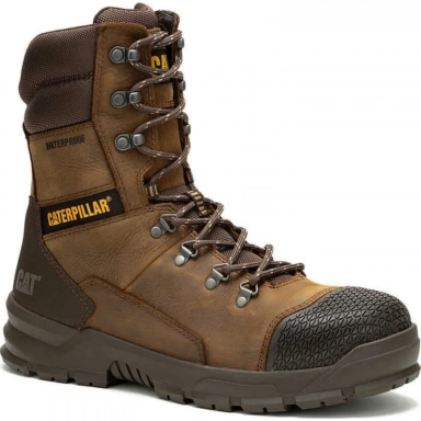 Caterpillar Mens Accomplice X 8 Waterproof Steel Toe Real Brown Work