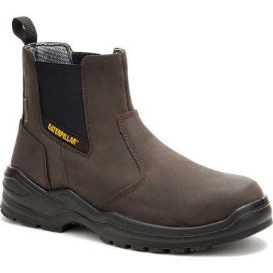 Caterpillar Mens Striver Steel Toe Waterproof Brown Chelsea Boot