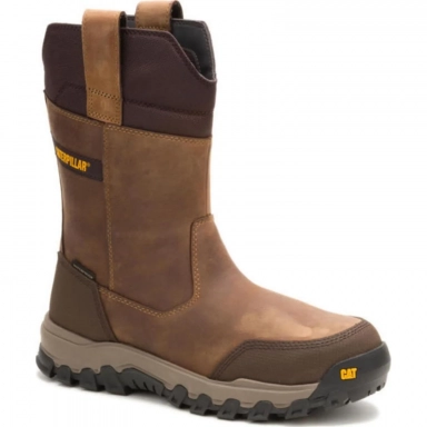 Caterpillar Mens Threshold Rebound Pull On Waterproof Steel Toe Bison