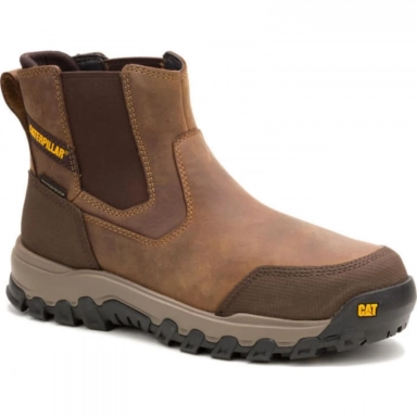 Caterpillar Mens Threshold Rebound Steel Toe Bison Chelsea Boot