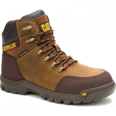 Caterpillar Mens Resorption Composite Toe Waterproof Real Brown Work