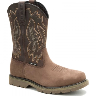 Caterpillar Mens Colorado Frontier Steel Toe Chicory Coffee Work Boot