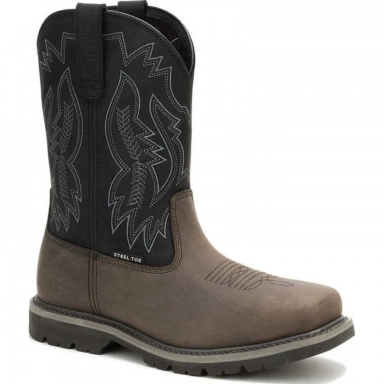 Caterpillar Mens Colorado Frontier Steel Toe Charcoal Grey Work Boot