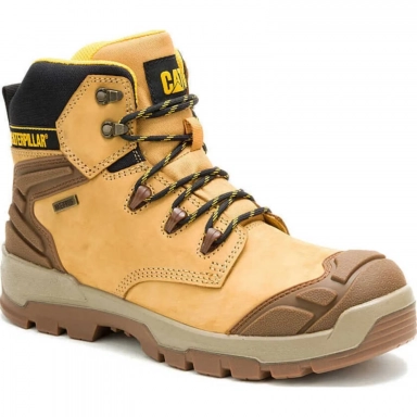 Caterpillar Mens Striver Xl 6 Steel Toe Waterproof Honey Work Boot