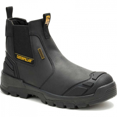 Caterpillar Mens Striver Xl Steel Toe Waterproof Black Chelsea Boot