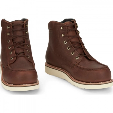 Chippewa Mens 6" Edge Walker Waterproof Nano Comp Toe Wedge Work Boot Briar Haystack