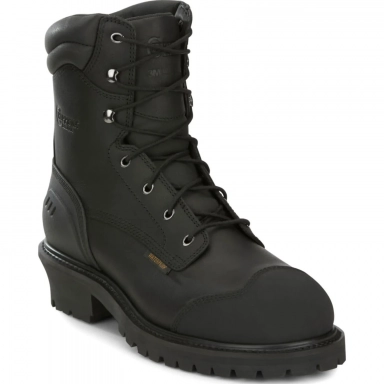 Chippewa Mens 8" Aldarion Waterproof Comp Toe Insulated Logger Work MXw Black Oiled