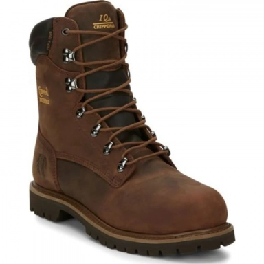 Chippewa Mens 8 Birkhead Waterproof Steel Toe Insulated Work Boot