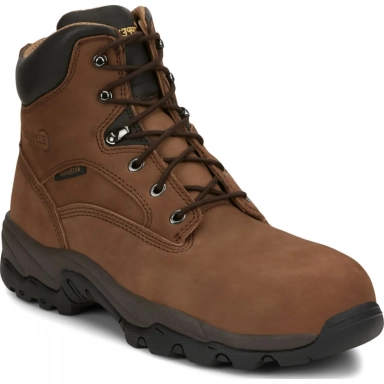 Chippewa Mens 6" Waterproof EH Comp Toe Work Boot Brown