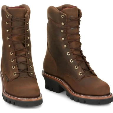 Chippewa Mens 9" Waterproof Insulated EH Super Logger Bay Apache 59408