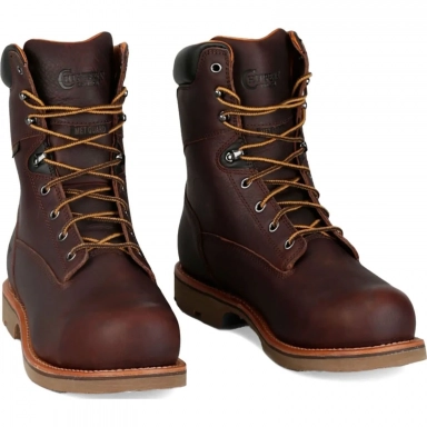 Chippewa Mens 8" Waterproof EH Nano Comp Metguard Work Boot Briar