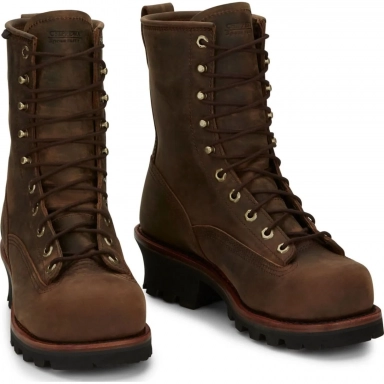 Chippewa Mens 8" Waterproof EH Logger Bay Apache 73101