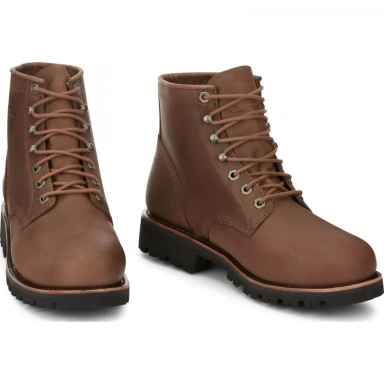Chippewa Mens 6" Classic 2.0 Bourbon Brown Steel Toe Limited Edition