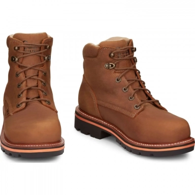 Chippewa Mens 6" Thunderstruck Waterproof Nano Comp Toe Work Boot Blonde