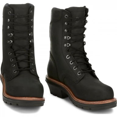 Chippewa Mens 9" Waterproof Nano Comp Toe Charcoal