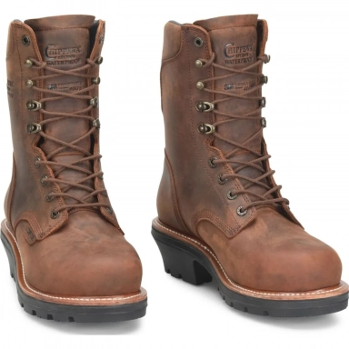 Chippewa Mens 9" Insulated Waterproof Nano Comp Toe Walnut