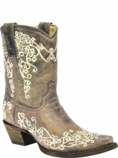 corral crater bone embroidery boot