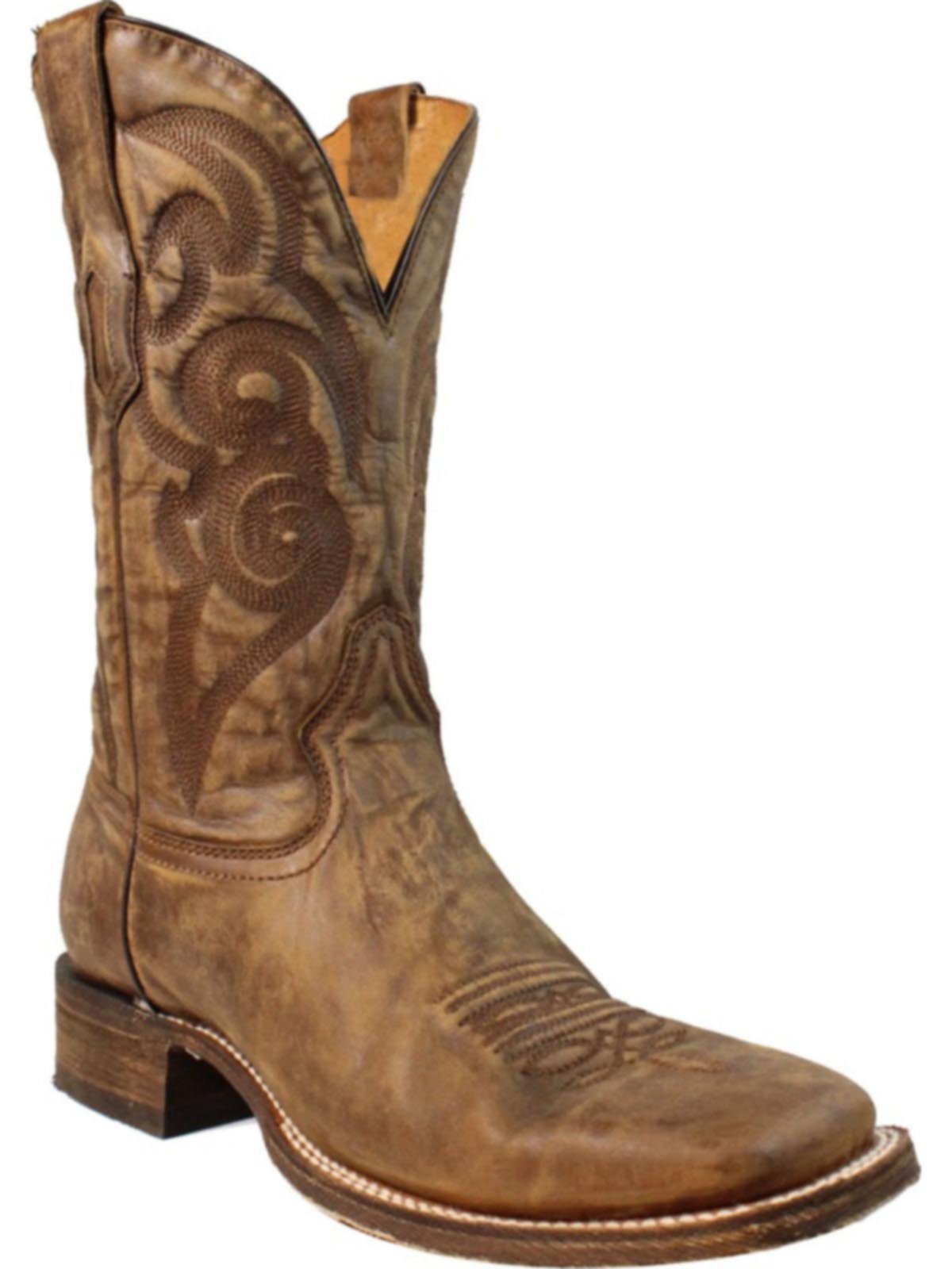 Corral Men's Golden Embroidery Square Toe Cowboy Boots A3302 